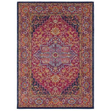 Surya Harput HAP-1009 2" x 3" Garnet, Blue and Saffron Scatter Rug, , large