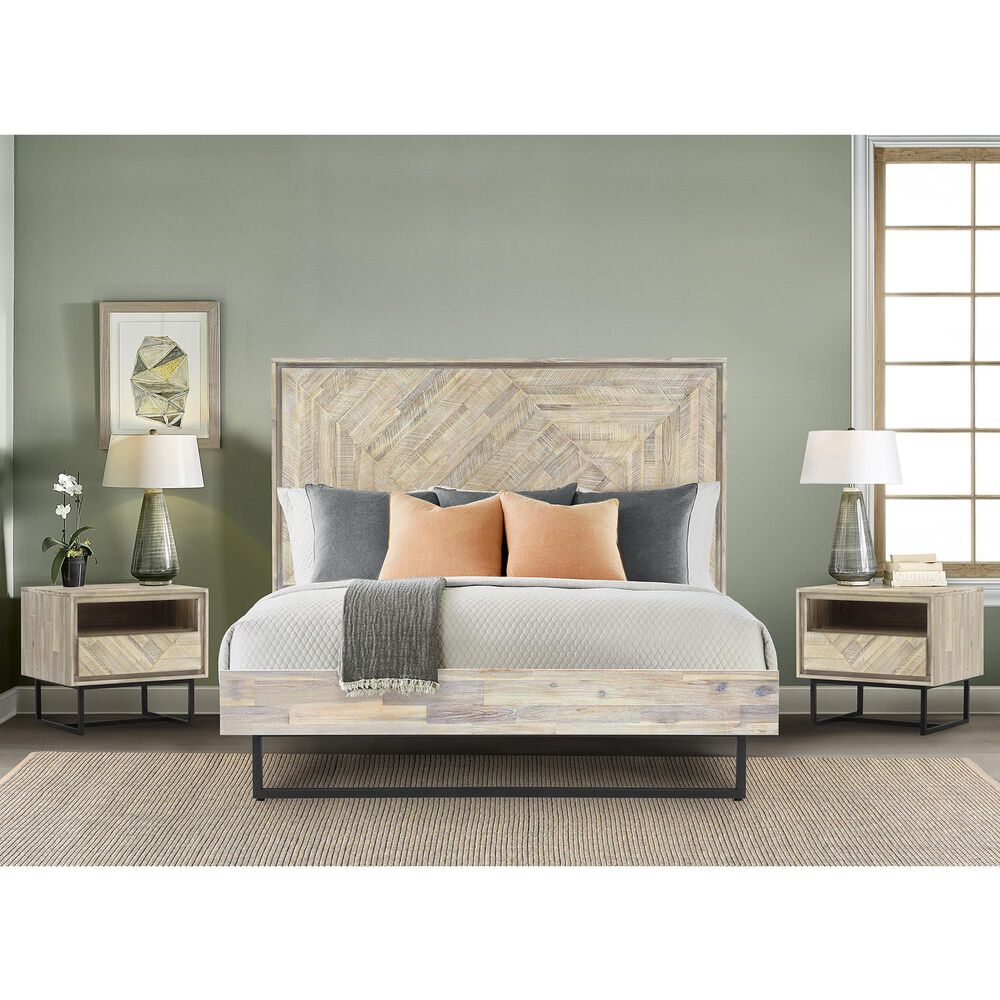 Blue River Peridot 3-Piece Queen Bed Set in Natural Acacia, , large