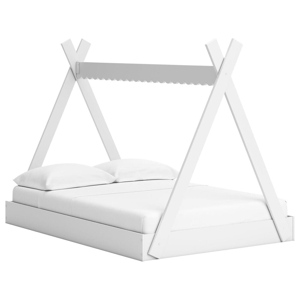 Signature Design by Ashley Hallityn Full Tent Bed in Matte White, , large