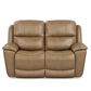 Flexsteel Cade Leather Power Reclining Loveseat with Headrest in Sand, , large