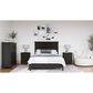 Urban Home Grace Eastern King Panel Bed in Raven Black, , large