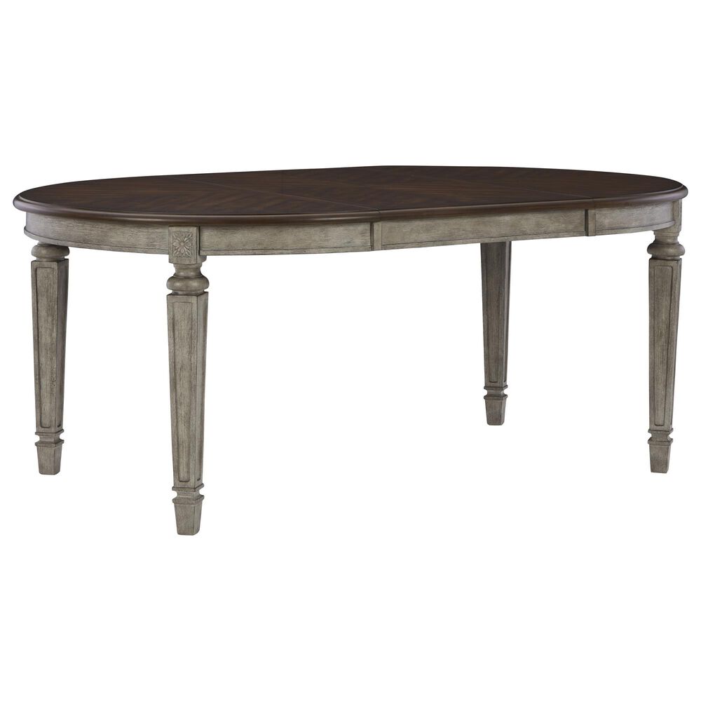 Signature Design by Ashley Lodenbay Dining Table in Antiqued Gray and Walnut Brown - Table Only, , large