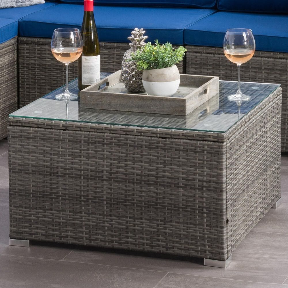 CorLiving Parksville Patio Coffee Table in Blended Grey, , large