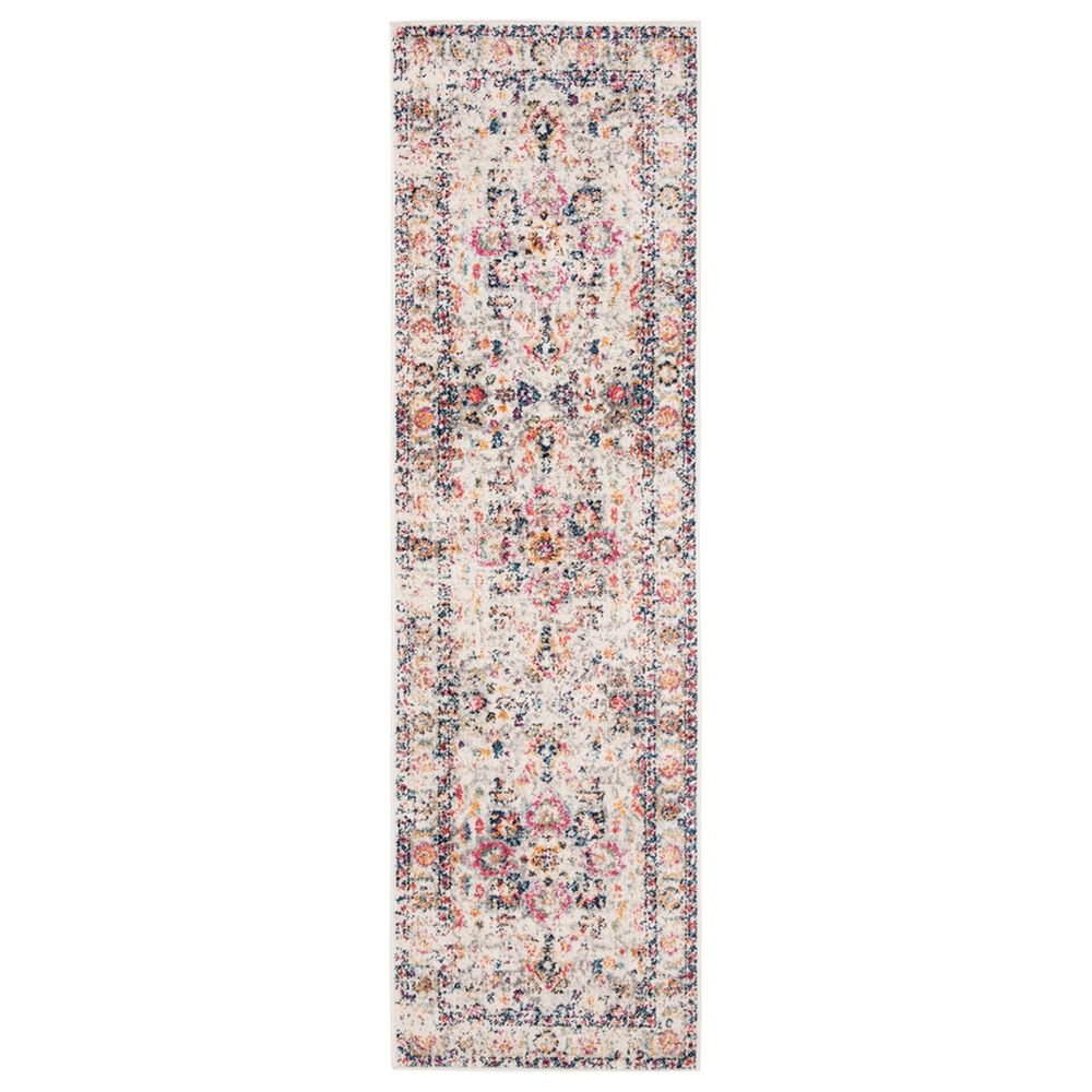 Safavieh Madison MAD603R 2"3" x 22" Fuchsia and Ivory Runner, , large