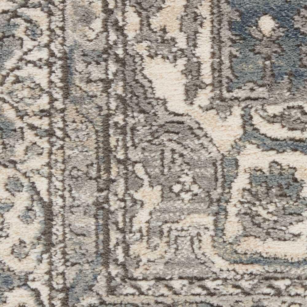 Nourison Quarry 2&#39;2&quot; x 10&#39; Grey and Ivory Runner, , large