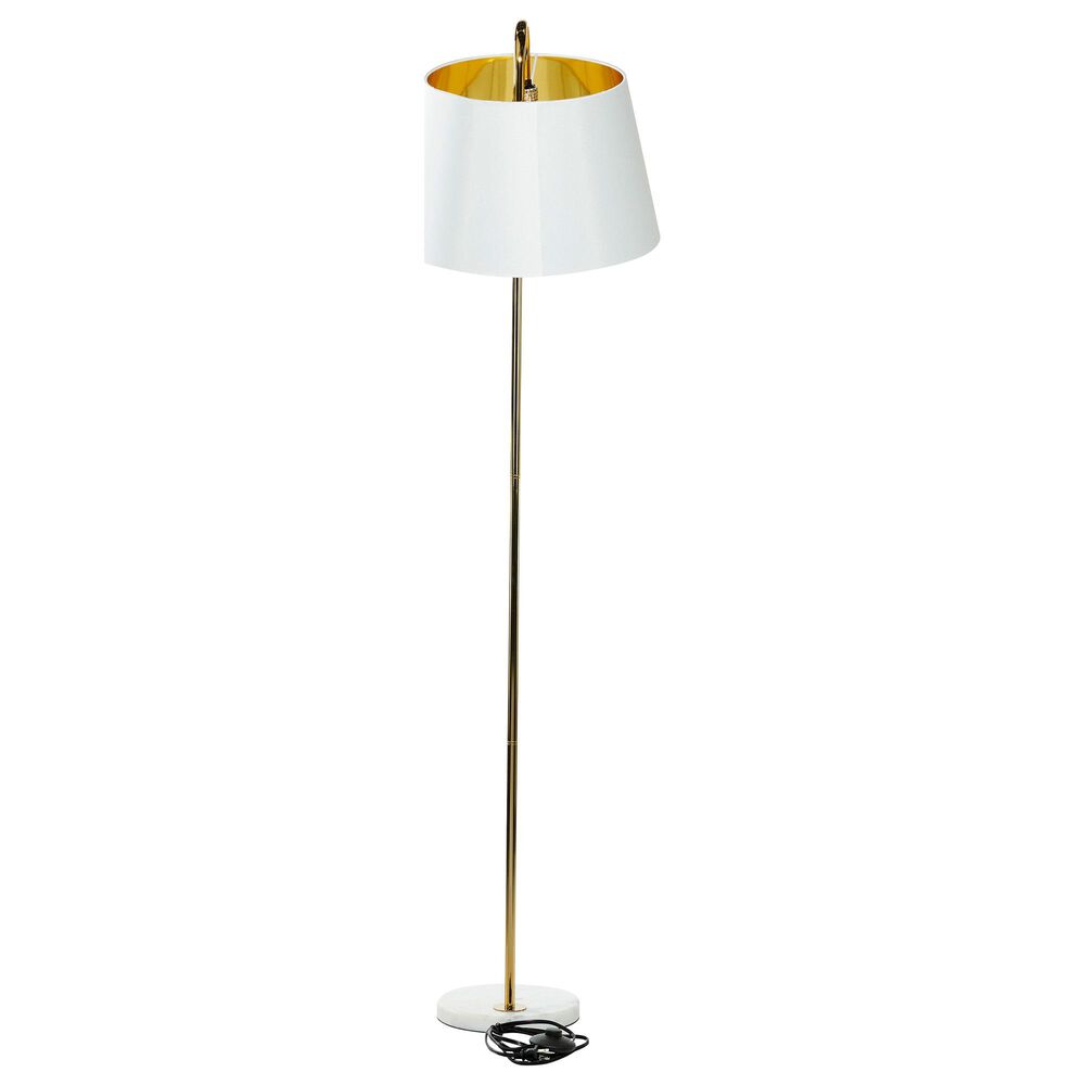 Maple and Jade Modern Floor Lamp in Gold and White, , large