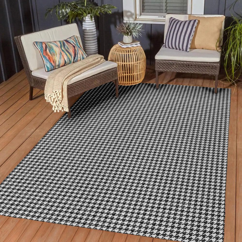 Dalyn Rug Company Hinton 9&#39; x 12&#39; Black Indoor/Outdoor Area Rug, , large