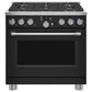 Cafe 5.75 Cu. Ft. Freestanding Dual Fuel Range in Matte Black and Brushed Stainless, , large