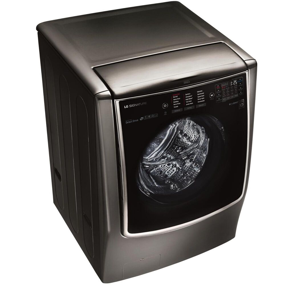 LG SIGNATURE 5.8 Cu Ft. Mega Capacity Washer in Black Stainless Steel, , large
