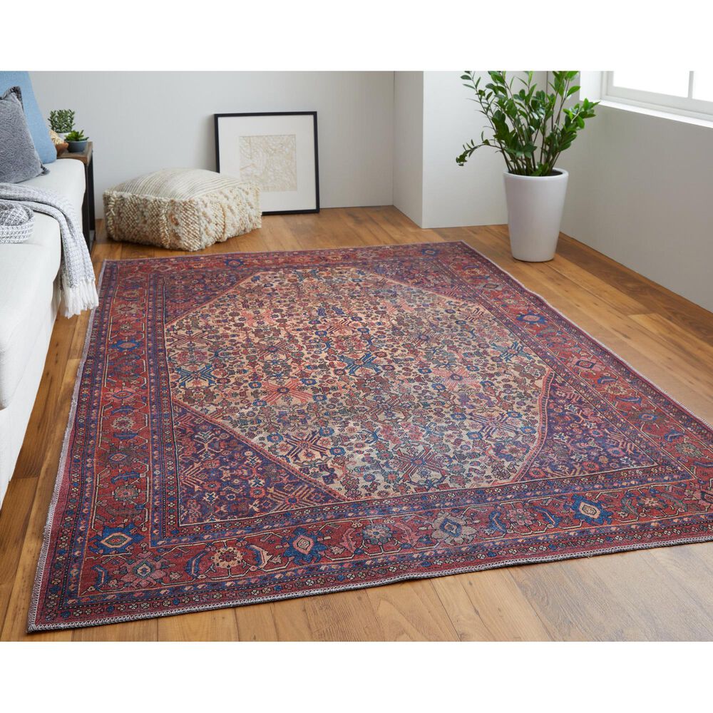 Feizy Rugs Rawlins 8&#39;10&quot; x 12&#39; Beige and Red Area Rug, , large