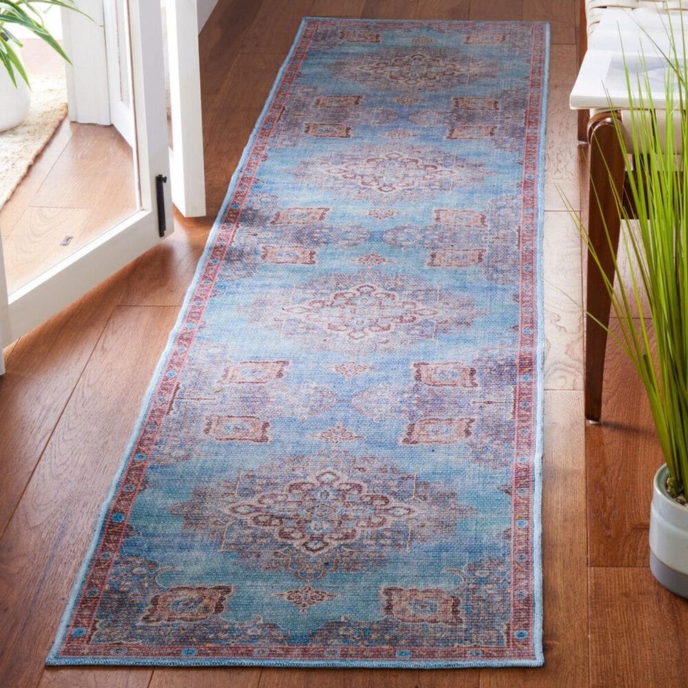 Safavieh Serapi 2&#39; x 9&#39; Blue and Brown Runner, , large