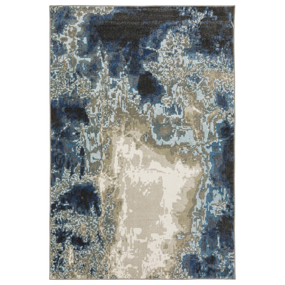 Oriental Weavers Venice Modena 9"10" x 12"10" Blue and Beige Area Rug, , large