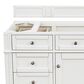 James Martin Brittany 48" Single Bathroom Vanity in Bright White with 3 cm Eternal Serena Quartz Top and Rectangle Sink, , large