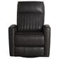 Barcalounger Vintage Leather Swivel Glider Recliner with Power Headrest in Matteo Smokey Gray, , large