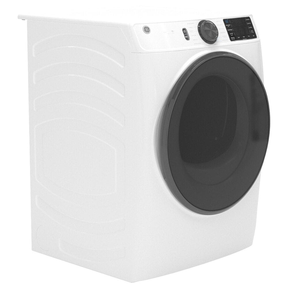 GE Appliances 7.8 Cu. Ft. Smart Front Load Electric Dryer with Steam and Sanitize Cycle in White, , large