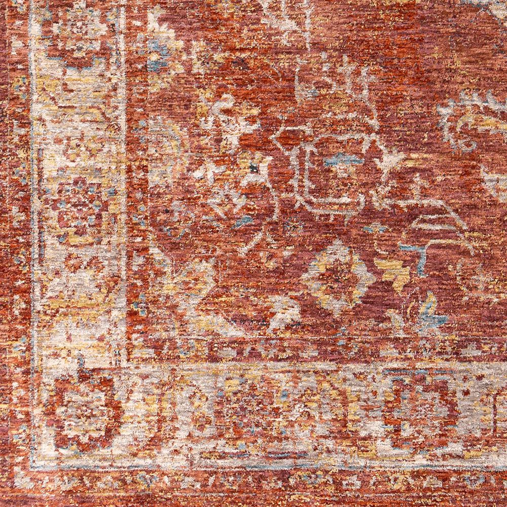 Surya Mirabel MBE-2318 2&#39;7&quot; x 7&#39;3&quot; Burnt Orange, Rust, Teal, Olive, Gray and Beige Runner, , large