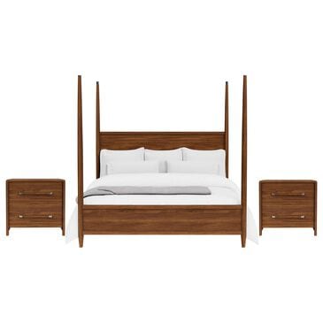 Shannon Hills Elsie Queen Bed with Two Nightstands in Classic Walnut, , large