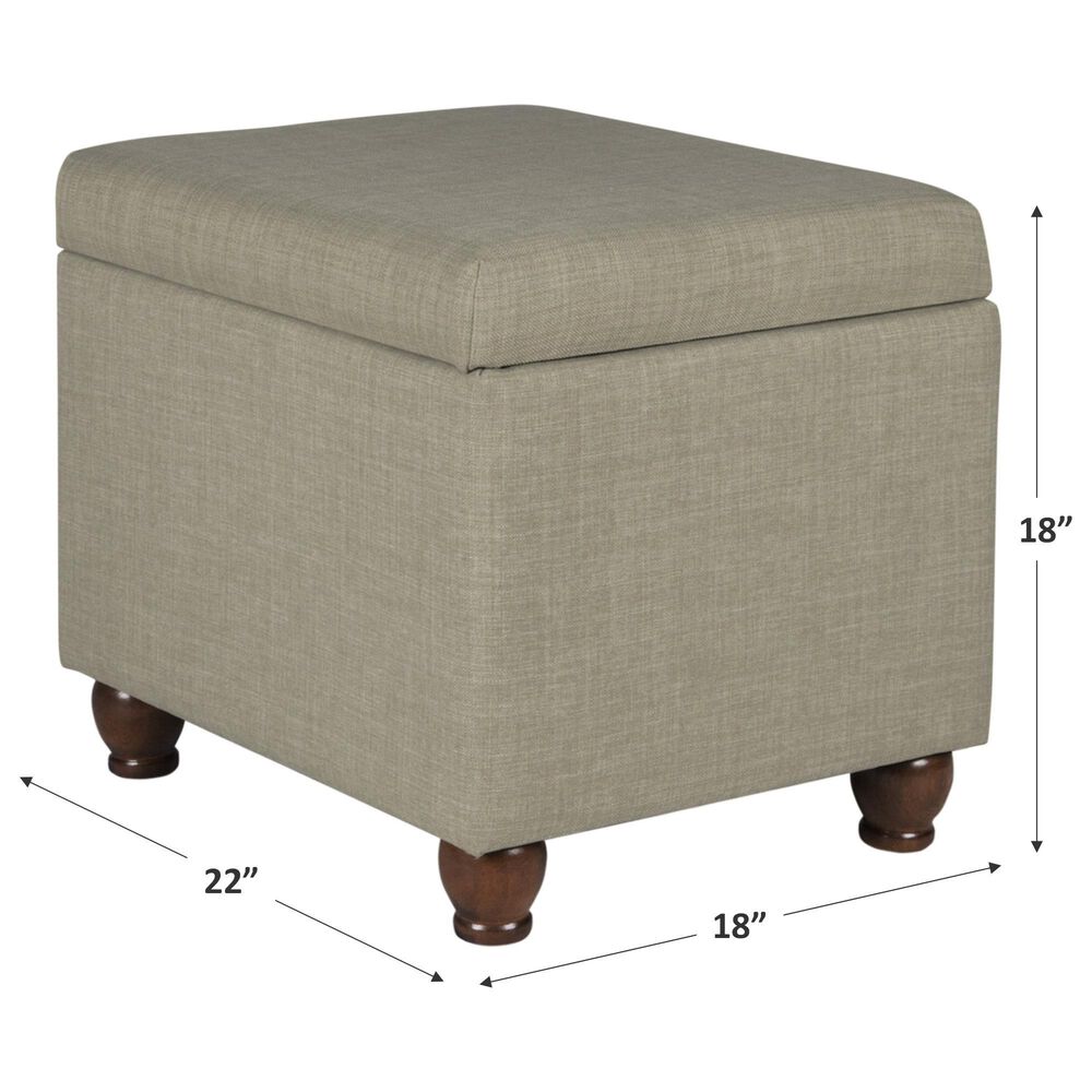 Kinfine Medium Storage Ottoman in Tan, , large