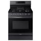 Samsung 6 Cu. Ft. Freestanding Gas Range with No-Preheat Air Fry in Black Stainless Steel, , large