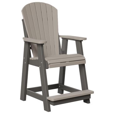 Amish Country Classic Balcony Adirondack Chair in Light Gray and Charcoal, , large