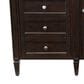 James Martin Brittany 60" Single Bathroom Vanity in Burnished Mahogany with 3 cm Eternal Serena Quartz Top and Rectangle Sink, , large