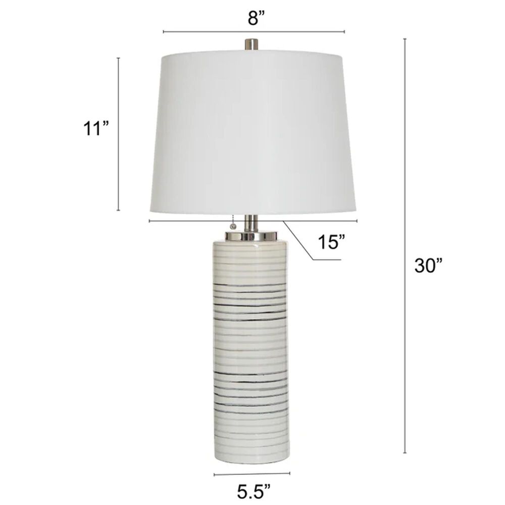 Flair Industries Mercury Warm Gray Table Lamp, , large