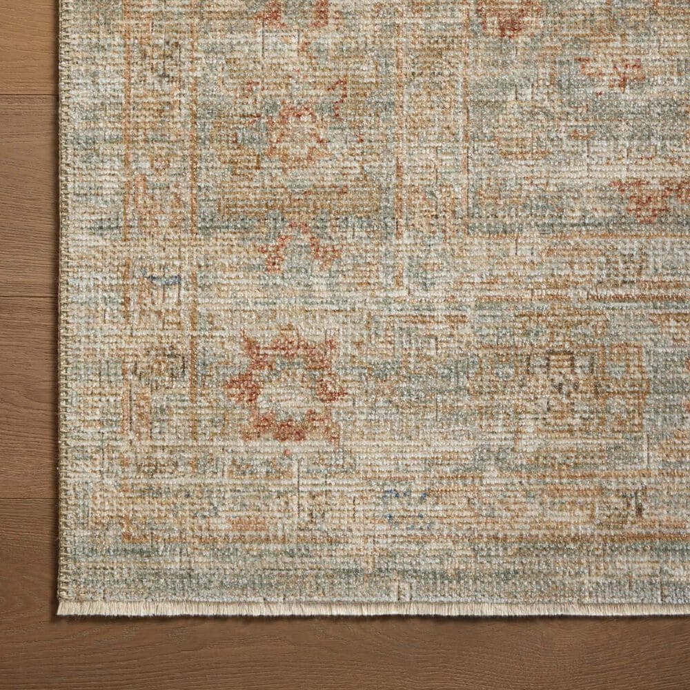 Loloi Heritage 4&#39; x 8&#39; Aqua and Terracotta Area Rug, , large