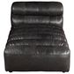 Moe"s Home Collection Ramsay Leather Chaise in Black, , large