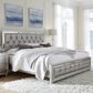 Global Furniture USA Riley King Tufted Panel Bed in Silver, , large