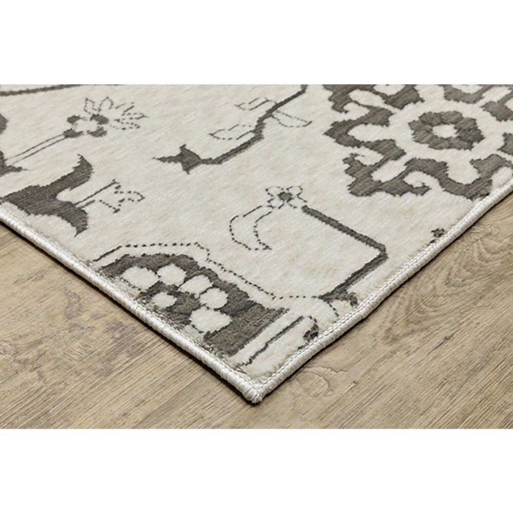 Oriental Weavers Intrigue INT08 6&#39;7&quot; x 9&#39;6&quot; Ivory Area Rug, , large