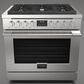 Fulgor Milano Accento 5.7 Cu. Ft. 36" Professional All Gas Range in Stainless Steel, , large