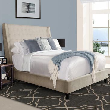 Simeon Collection Elaina Queen Upholstered Bed in Porcelain, , large