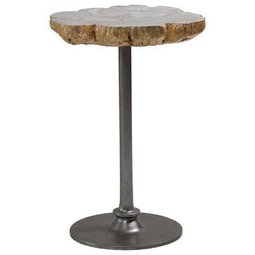 Artistica Metal Gregory Spot Table in Antiqued Gray, White and Gold, , large