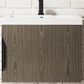 James Martin Columbia 24" Single Bathroom Vanity in Ash Gray with 5 cm White Glossy Stone Top and Rectangular Sink, , large