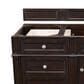 James Martin Brittany 60" Single Bathroom Vanity in Burnished Mahogany with 3 cm Carrara White Marble Top and Rectangle Sink, , large