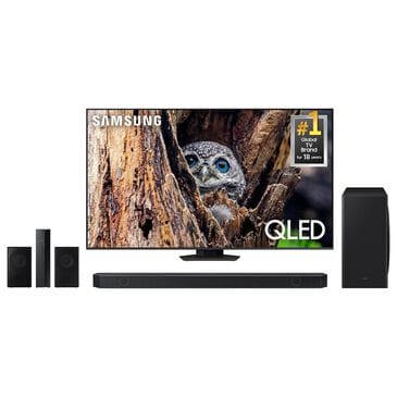 Samsung 55" 4K QLED w/Soundbar Sys, , large