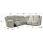 Signature Design by Ashley Family Den 3-Piece Power Reclining L-Shaped Sectional Sofa in Pewter, , large