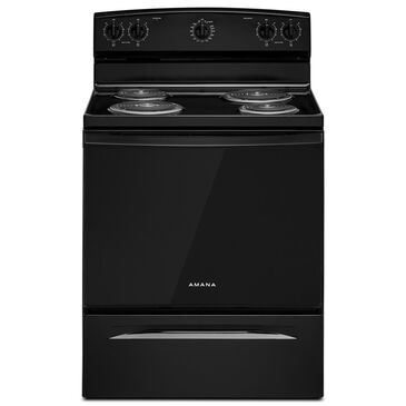 Amana 30" Freestanding Electric Range with Easy-Clean Glass Door in Black, , large