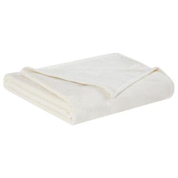 Pem America Truly Soft Velvet Plush King Blanket in Ivory, , large