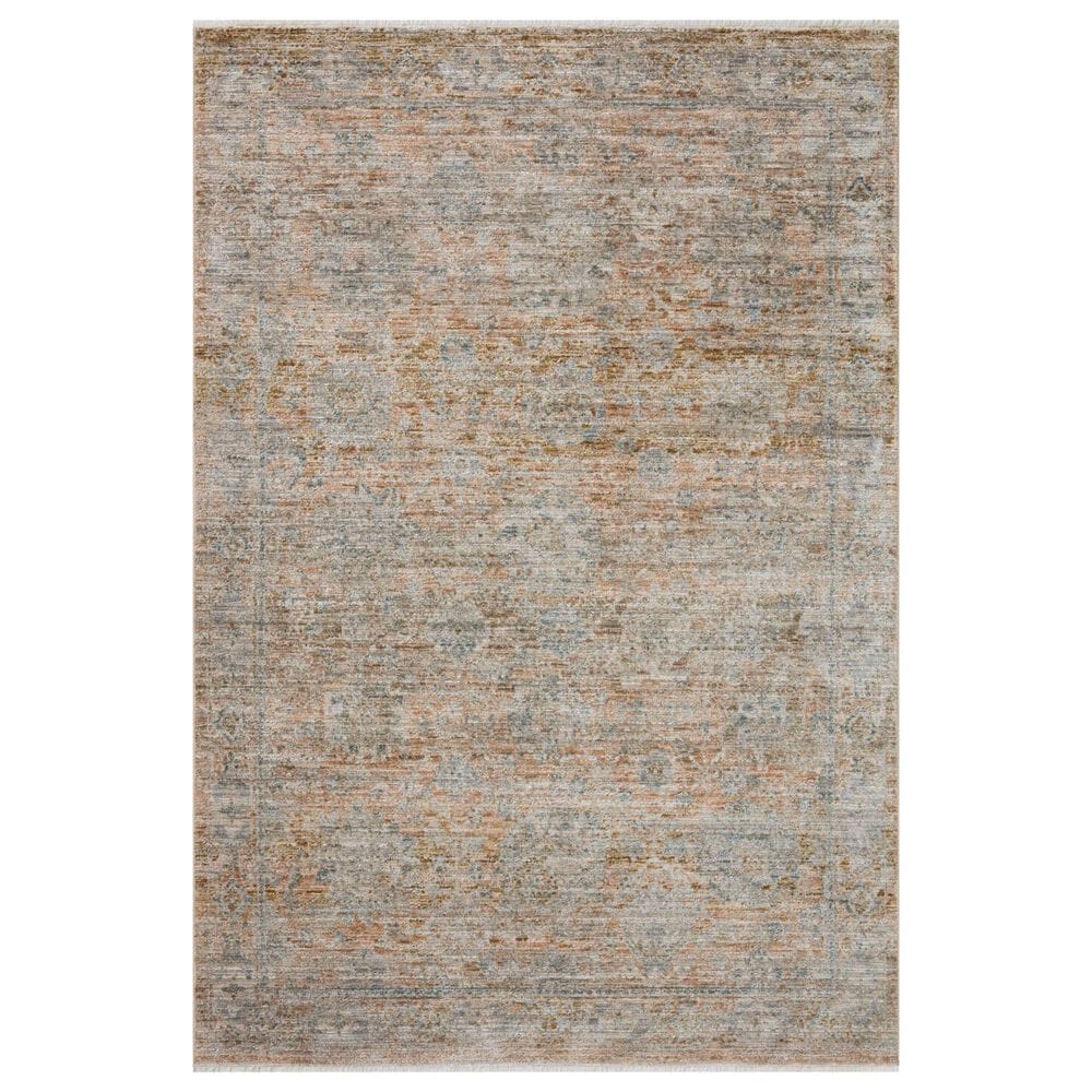 Loloi Katherine 9"6" x 13"1" Terracotta and Smoke Area Rug, , large