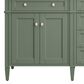James Martin Brittany 72" Double Bathroom Vanity in Smokey Celadon with 3 cm Carrara White Marble Top and Rectangular Sinks, , large