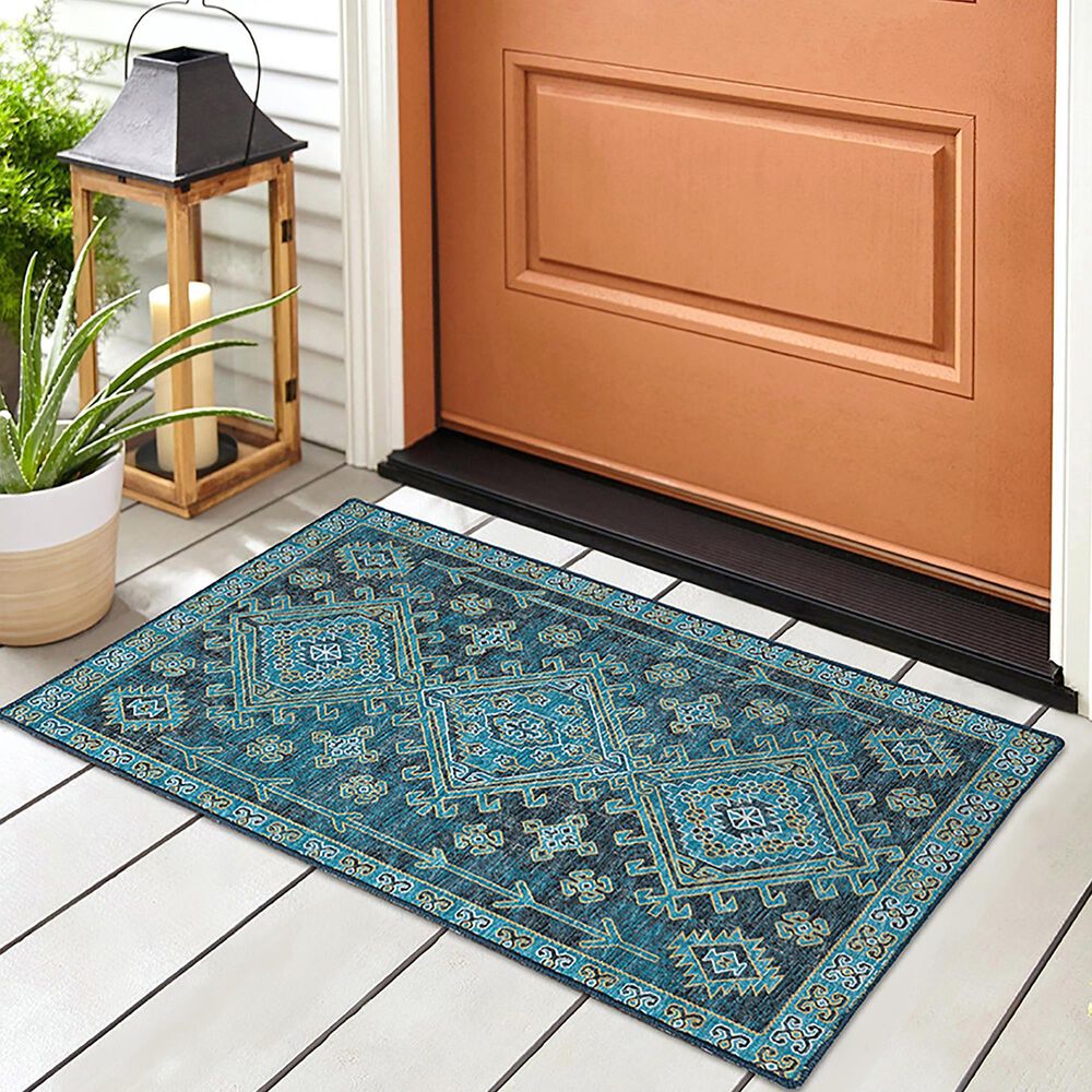 Dalyn Rug Company Brisbane Southwestern 1&#39;8&quot; x 2&#39;6&quot; Navy Area Rug, , large