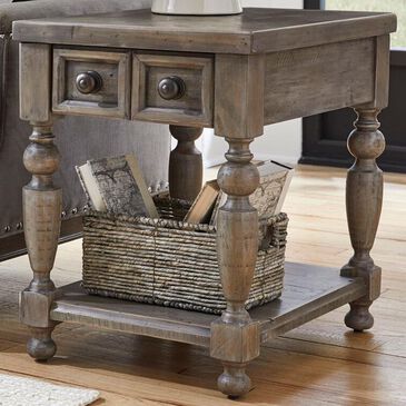 Null Aria 1-Drawer End Table in Gray Wash, , large