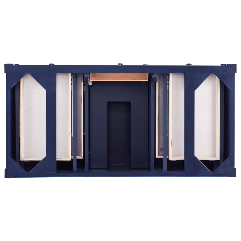 James Martin Brittany 48&quot; Single Bathroom Vanity in Victory Blue with 3 cm Eternal Jasmine Pearl Quartz Top and Rectangle Sink, , large