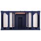 James Martin Brittany 48" Single Bathroom Vanity in Victory Blue with 3 cm Eternal Jasmine Pearl Quartz Top and Rectangle Sink, , large