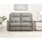 Amax Leather Cozy Power Loveseat in Concrete, , large