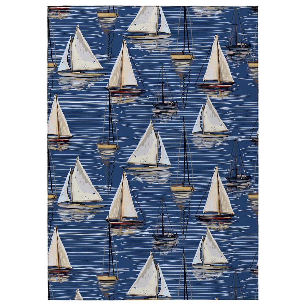 Dalyn Rug Company Harbor HA8 10" x 14" Navy Indoor/Outdoor Area Rug, , large