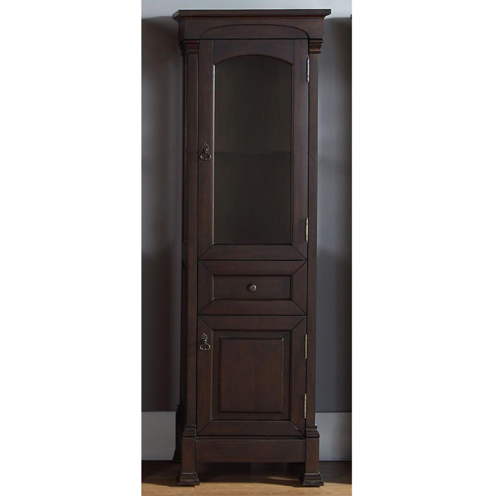 James Martin Brookfield Linen Cabinet in Burnished Mahogany, , large