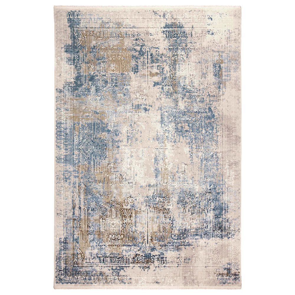 Feizy Rugs Cadiz Oriental 2"2" x 3"2" Blue and Gray Area Rug, , large