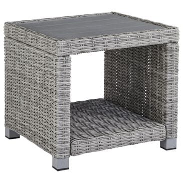 Signature Design by Ashley Naples Beach Patio End Table in Light Gray, , large